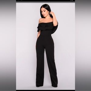 Ready To Ruffle Jumpsuit - Black